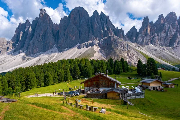 Geisler Alm Dolomites Italy Hiking Mountains Val Funes Italian Dolomites — Stock fotografie