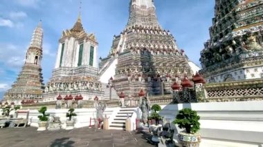 Wat Arun temple in Bangkok Thailand on a sunny day. 