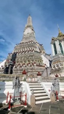 Wat Arun temple in Bangkok Thailand on a sunny day. 