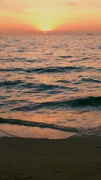 Solnedgång Stranden Pattaya Thailand Kvällen — Stockvideo