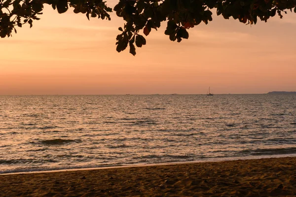 Sunset Beach Pattaya Thailand Evening — Stock Photo, Image