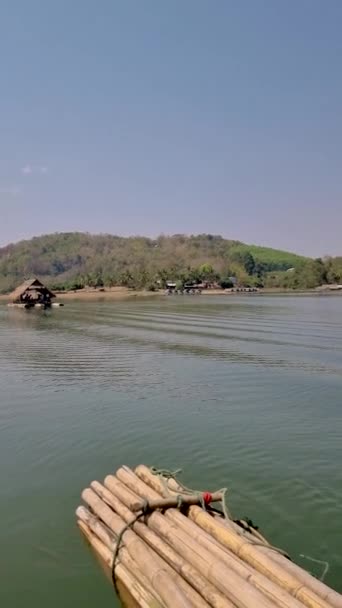 Huai Krathing Meer Noordoost Thailand Isaan Regio Beroemd Zijn Drijvende — Stockvideo