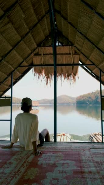 Asian Women Huai Krathing Lake North Eastern Thailand Isaan Region — Stok video