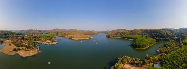 Озеро Хуай Северо Востоке Таиланда Известное Своими Плавающими Рафтами Можно — стоковое фото