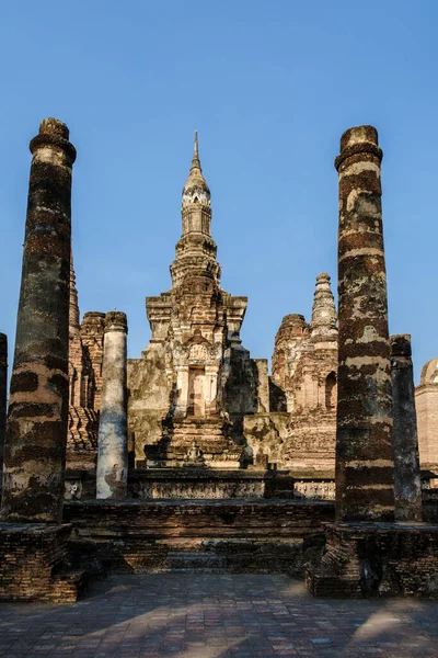 Wat Mahathat Vieille Ville Sukhothai Thaïlande Ancienne Ville Culture Asie — Photo