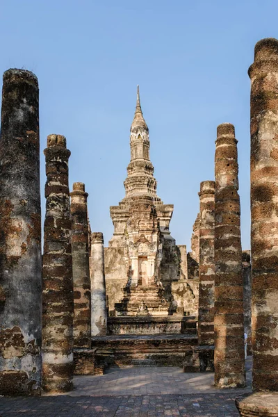 Wat Mahathat Sukhothai Old City Thailand Древний Город Культура Южной — стоковое фото