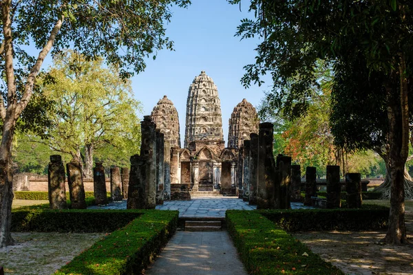 Ват Саваи Старый Город Сукхотай Таиланд Древний Город Культура Южной — стоковое фото