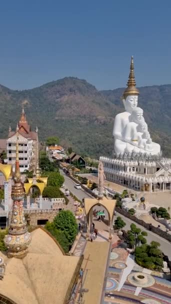 Wat Pha Sorn Kaew Temple Glass Cliff Khao Kho Petchabun — Stok video