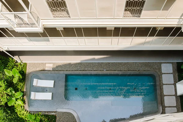 Bazén Art Deco Luxusní Hotelové Architektuře Let — Stock fotografie