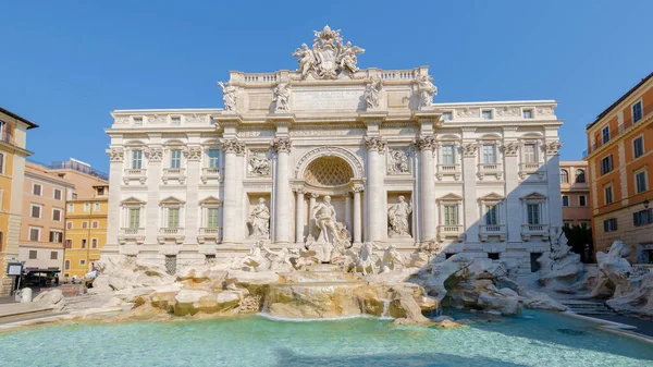 Trevi Brunnen Rom Italien Städtereise Nach Rom Sommer — Stockfoto
