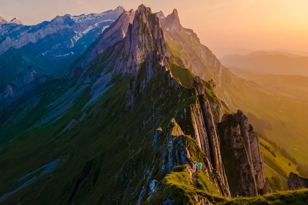 Schaeffler Cordilheira Suíça Alpstein Appenzell Suíça Cume Majestoso Pico Schaeffler — Fotografia de Stock
