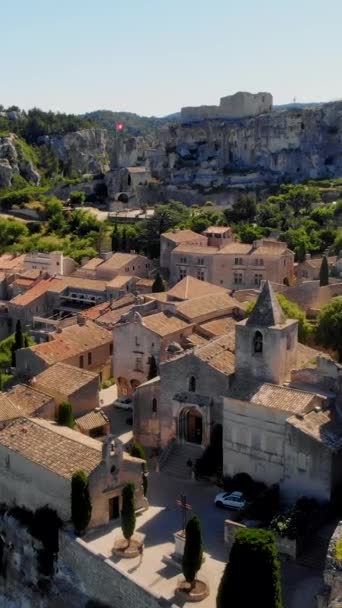 Les Baux Provence Pueblo Histórico Provenza Sur Francia Luberon Durante — Vídeo de stock