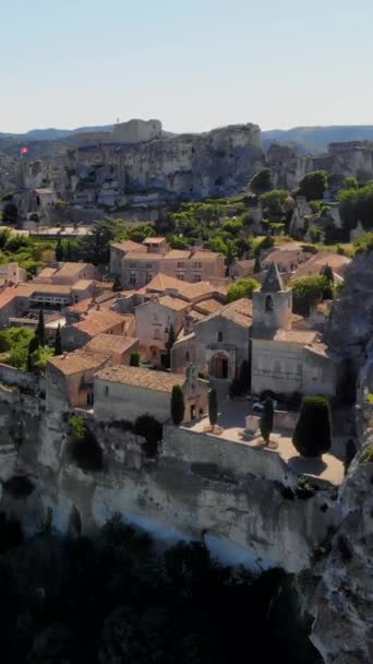 Les Baux Provence Pueblo Histórico Provenza Sur Francia Luberon Durante — Vídeos de Stock