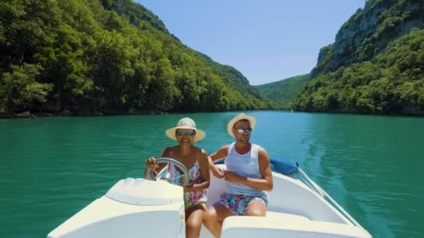 Verdon Gorge Gorges Verdon Lago Sainte Croix Provence França Alpes — Vídeo de Stock