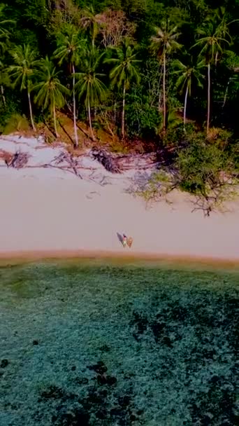 Isola Koh Kradan Trang Thailandia Spiaggia Tropicale Con Barriera Corallina — Video Stock