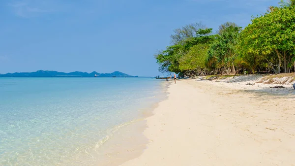 Plaża Wyspy Koh Kradan Tajlandii Widok Lotu Ptaka Wyspę Koh — Zdjęcie stockowe