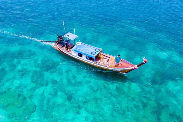 Dron Widok Plażę Wyspie Koh Kradan Tajlandii Widok Lotu Ptaka — Zdjęcie stockowe