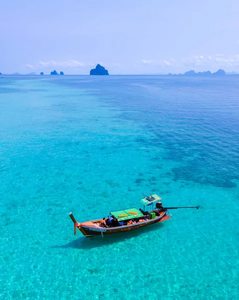 Widok Drona Plażę Wyspy Koh Kradan Tajlandii Widok Lotu Ptaka — Zdjęcie stockowe