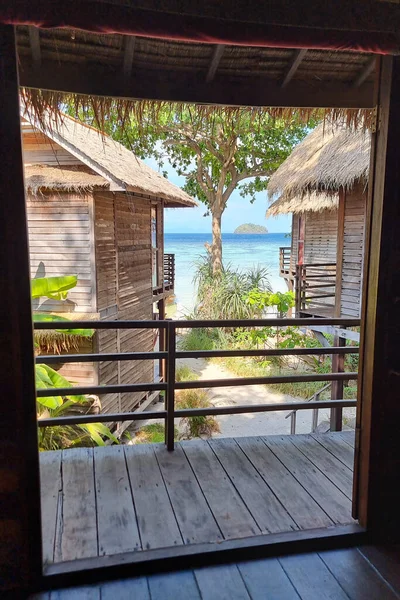 Koh Lipe Island Sud Thaïlande Vue Fenêtre Avec Turqouse Couleur — Photo