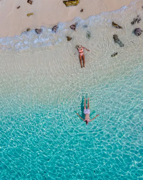 Beyaz Tropikal Plajları Turkuaz Renkli Okyanusları Olan Koh Kradan Adası — Stok fotoğraf