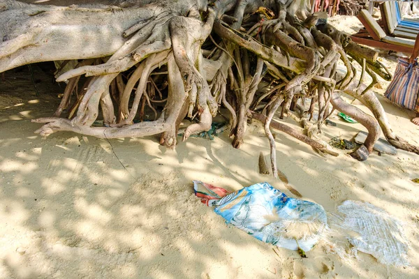 Erosione Della Spiaggia Sulla Spiaggia Koh Lipe Thailandia Erosione Costiera — Foto Stock