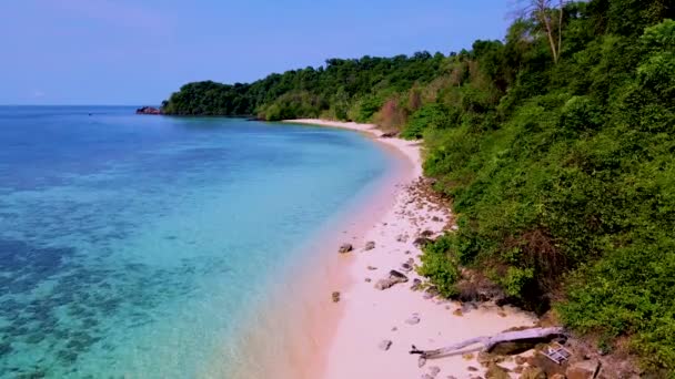 Trópusi Strand Koh Kradan Island Dél Thaiföld Türkiz Színű Óceán — Stock videók