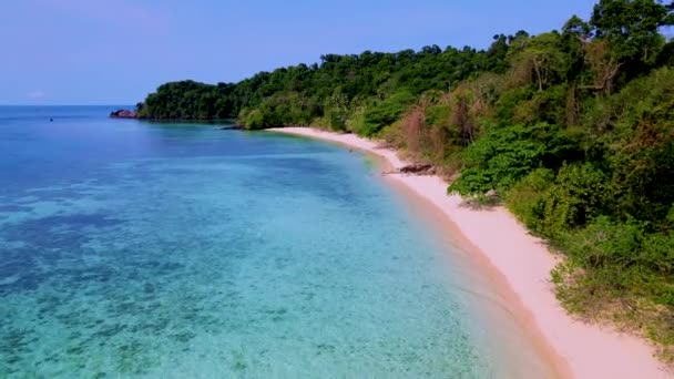 Tropická Pláž Ostrova Koh Kradan Jižní Thajsko Turqouse Barevný Oceán — Stock video