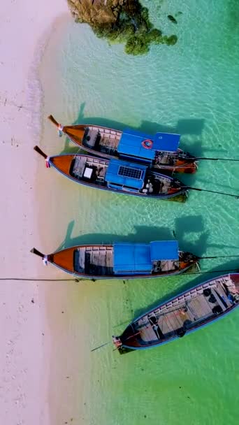 Koh Lipe Island Satun Thailand Met Een Tropisch Strand Turqouse — Stockvideo