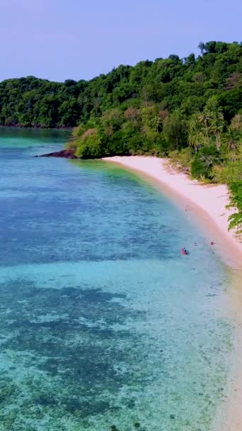 Ostrov Koh Kradan Jižní Thajsko Tyrkysový Oceán Slunečného Dne — Stock video
