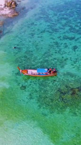 Koh Lipe Island Satun Thailand Mit Tropischem Strand Und Türkisfarbenem — Stockvideo