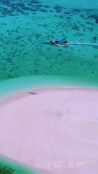 Песчаный Бар Острове Липе Koh Lipe Island Satun Thailand Тропическим — стоковое видео