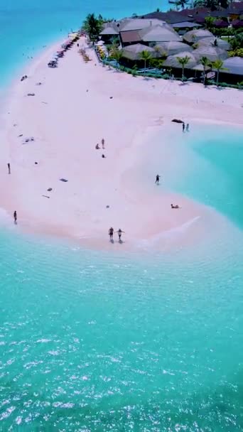 Bar Piaskiem Wyspie Koh Lipe Satun Tajlandia Tropikalną Plażą Turkusowym — Wideo stockowe