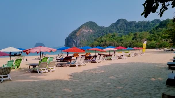 Koh Mook Island Oder Koh Muk Trat Thailand Ein Tropischer — Stockvideo