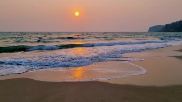 Pôr Sol Praia Koh Lanta Island Tailândia — Vídeo de Stock