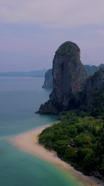 Railay Beach Krabi Thaïlande Plage Tropicale Railay Krabi — Video