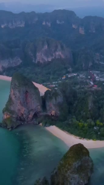 Railay Beach Krabi Thaïlande Plage Tropicale Railay Krabi Vue Depuis — Video