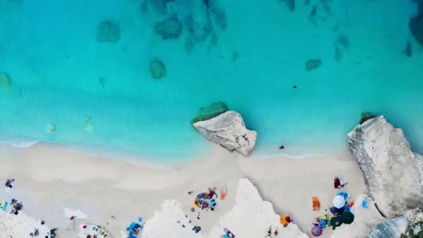 Cala Goloritze Sardinia Beach Sardinia Italy Una Bellissima Spiaggia Piena — Video Stock