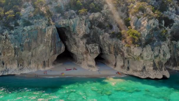 Cala Luna Beach Sardinia Summer Day Beach Cala Luna Sardinia — Stock Video