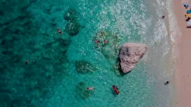 Піщаний Пляж Блакитне Небо Під Назвою Cala Mariolu Пляж Біля — стокове відео