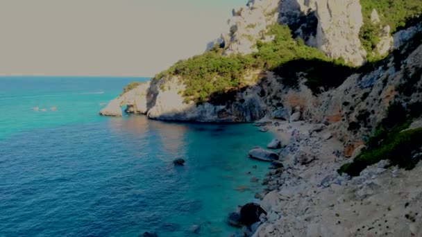 Spiaggia Cala Goloritze Baunei Sardegna Golfo Orosei Cala Gonone Durante — Video Stock