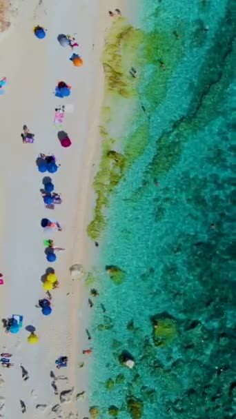 Пляж Cala Mariolu Біля Cala Biriola Cala Goloritze Baunei Sardinia — стокове відео