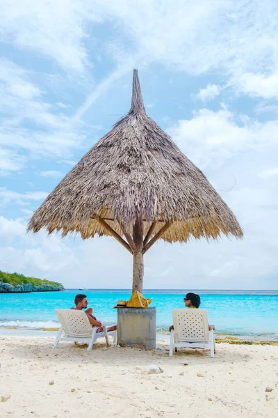 Couple Hommes Femmes Vacances Curaçao Cas Abao Beach Playa Cas — Photo