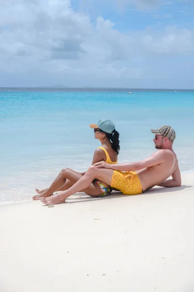 Klein Curazao Island Tropical Beach Caribbean Island Curacao Caribbean Couple —  Fotos de Stock