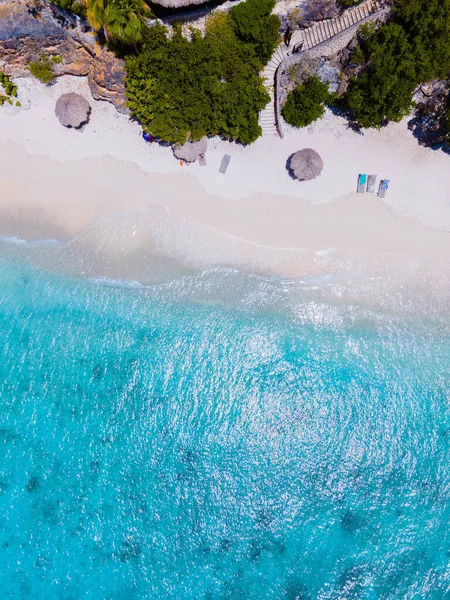 플라야 카리브해의 카오의 플라야 하우스 색깔의 바다가 — 스톡 사진