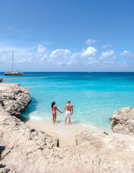Tres Trapi Steps Triple Steps Beach Aruba Completamente Vacío Playa —  Fotos de Stock