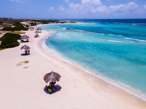 Baby Beach Остров Аруба Карибский Белый Пляж Голубым Бирюзовым Цветом — стоковое фото