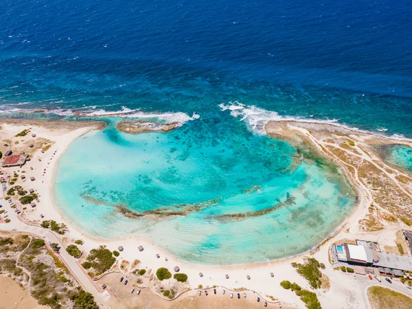 stock image  Baby Beach Aruba Island Caribbean, white beach with blue turqouse colored ocean at the Dutch Antilles