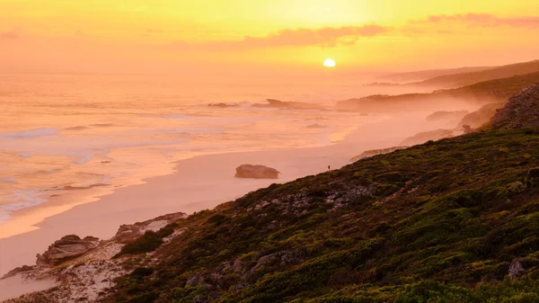 Закат Заповеднике Хооп Южная Африка Западный Кейп Самый Красивый Пляж — стоковое фото