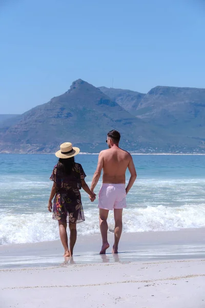Kommetjie Public Beach Cape Town Jihoafrická Republika Bílá Pláž Modrý — Stock fotografie