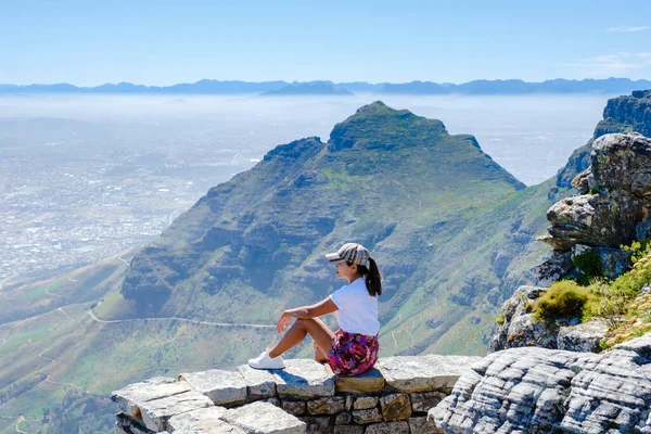 Вид Столовой Горы Кейптауне Южная Африка Вид Океан Львиная Голова — стоковое фото